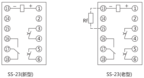 SS-23型时间继电器内部接线及外引接线图片