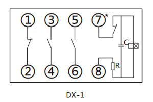 dx1闪光继电器接线图及开孔尺寸上海上继科技有限公司