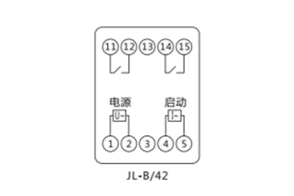 四,jl-b/42电流继电器的接线图5 周围环境:继电器不受太阳直射,不受