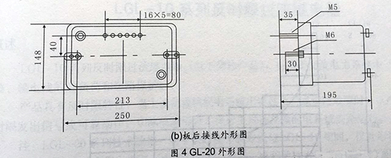 gl-15、25反时限过流继电器板后接线图