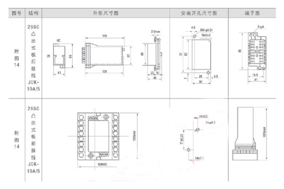 外形及安装尺寸