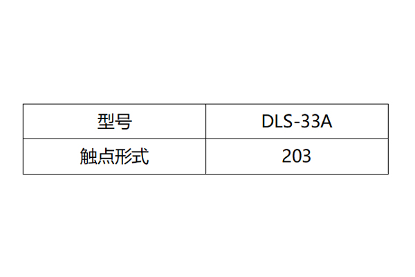 DLS-33A触点形式图