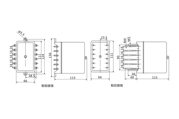 ZJ4开孔尺寸图 ZJ4开孔尺寸图